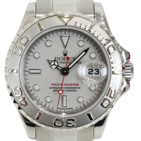 【オーバーホール済・ギャラあり】ROLEX　ロレックス　ヨットマスター　ロレジウム　169622　自動巻き　K番　2003年ギャラ　PT　SS　プラチナ　シルバー文字盤　レディース　腕時計　ウォッチ　プレゼント包装　ギフト【中古】松前R56号店