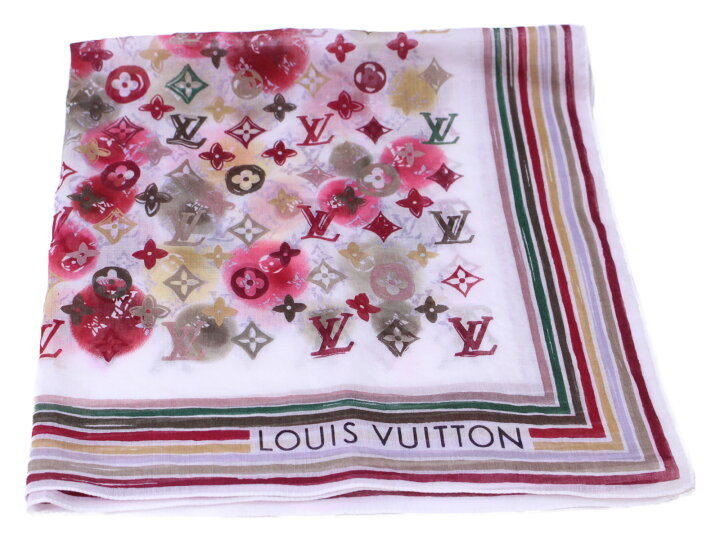 楽天市場】【箱あり】LOUIS VUITTON スカーフ ピンク系×マルチカラー 