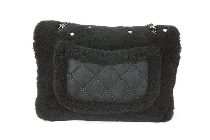 楽天市場】CHANEL パールエンブロイダリーシャーリングバッグ ムートン 