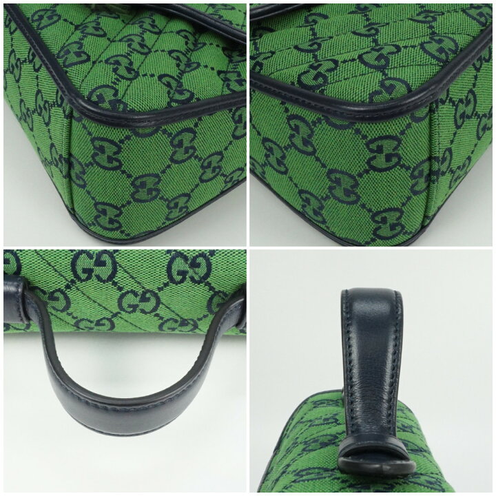 楽天市場】GUCCI グッチ 583571 ミニトップハンドルバッグ グリーン系 