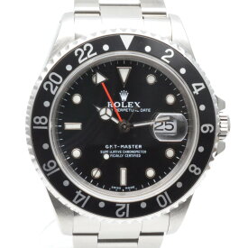 ROLEX　ロレックス　16700　GMTマスター　A番(1998年〜1999年頃製造)　ブラック文字盤　黒ベゼル　ステンレススチール　2022年2月OH・外装仕上げ済　自動巻き　メンズ　腕時計　【中古】