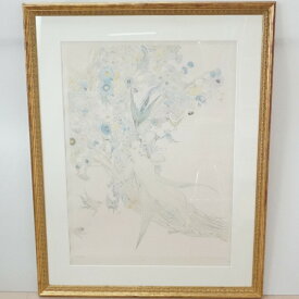 天野喜孝　春の訪れ　リトグラフ　ED152/350　絵画　美術品　アート　インテリア　作品　額付き　壁掛け　【中古】