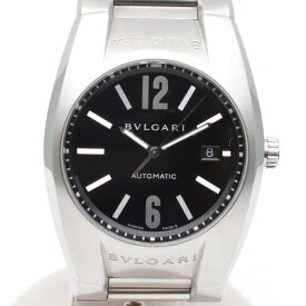 BVLGARI　ブルガリ　EG40S　エルゴン　自動巻き　シルバー/ブラック　ステンレススチール　メンズ　腕時計　カレンダー　【中古】