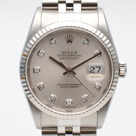 ROLEX　ロレックス　16234G　デイトジャスト 10Pダイヤ 新ダイヤ　A番(1998〜1999年頃製造)　シルバー　自動巻き　オートマチック　36mm　デイト表示　メンズ時計　腕時計　【中古】