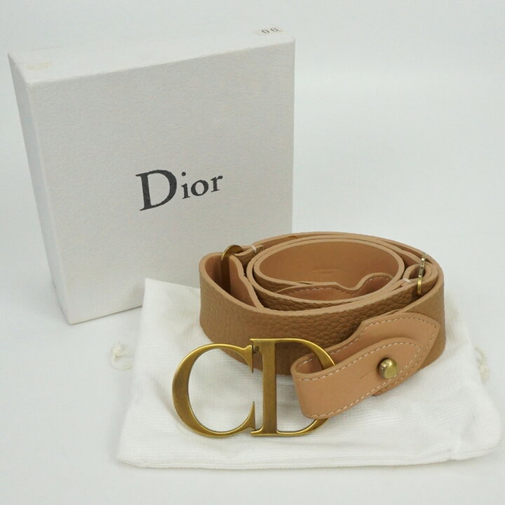 楽天市場】DIOR ディオール RE0072 サッシュベルト ベージュ ゴールド 