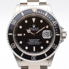 ROLEX　ロレックス　16610　サブマリーナ デイト　T番(1996年頃)　ブラック　自動巻き　オートマチック　40mm　メンズ時計　腕時計　【中古】