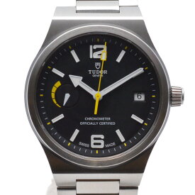 TUDOR　チューダー　91210N-0001　ノースフラッグ パワーリザーブ　ブラック文字盤　ステンレススチール　ケース40mm　自動巻き　シースルーバック　メンズ腕時計　【中古】