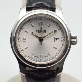 FENDI　フェンディ　210L　レディースクォーツ時計　シルバー　電池式　27mm　デイト表示　レディース時計　腕時計　【中古】