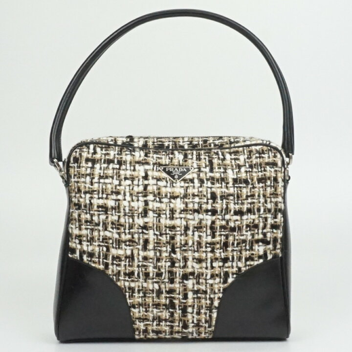 楽天市場】PRADA プラダ B11229 ツイードバッグ ハンドバッグ 肩掛け  