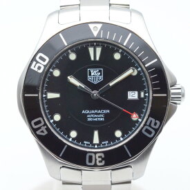 TAG-HEUER　タグホイヤー　WAB2010　アクアレーサー　ブラック　自動巻き　オートマチック　41mm　デイト表示　300M防水　メンズ時計　腕時計　【中古】