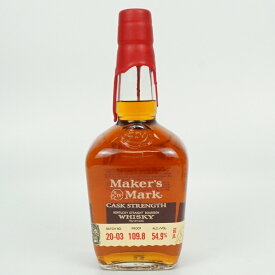 Maker’s Mark CASK STRENGTH　メーカーズマーク　BATCH No.20-03　バーボンウイスキー　ストレート　アメリカ　アルコール度数54.9度　容量750ml　酒　未開栓　【中古】