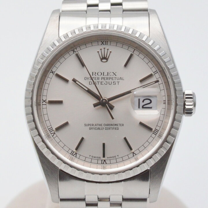楽天市場】ROLEX ロレックス 16220 デイトジャスト シルバー 自動巻き  