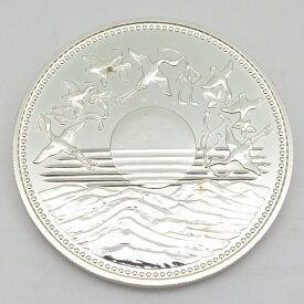 天皇陛下御在位60年記念　1万円銀貨　シルバー　純銀　ブリスターパックなし　重量約20g　昭和61年　記念硬貨　記念貨幣　【中古】