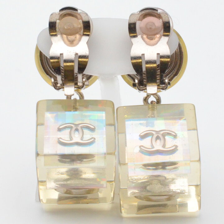 楽天市場】CHANEL シャネル 97P クリアキューブ No.5イヤリング クリア 