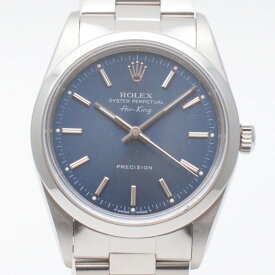 ROLEX　ロレックス　14000　エアキング　X番(1991年頃)　ブルー　自動巻き　オートマチック　34mm　ボーイズサイズ　メンズ時計　レディース時計　【中古】