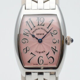 FRANCK MULLER　フランクミュラー　1752QZ　トノウ・カーベックス　ピンク文字盤　クォーツ　電池式　ケース25mm　レディース腕時計　【中古】