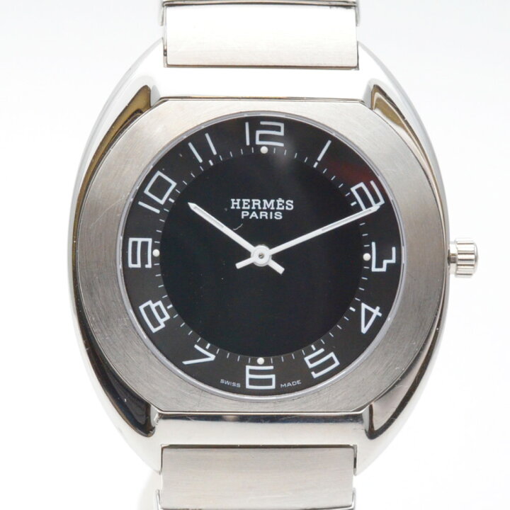 楽天市場】HERMES エルメス ES1.710 エスパル ブラック文字盤 クォーツ 