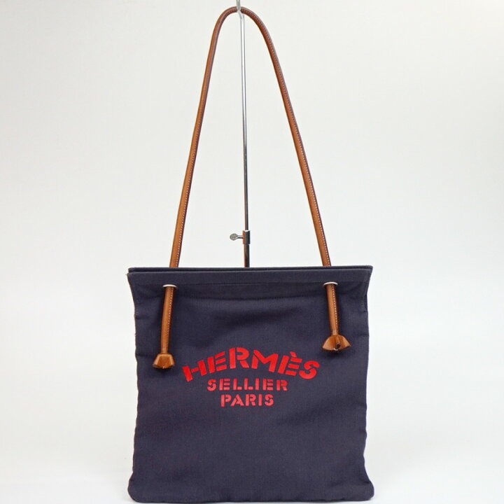 楽天市場】HERMES エルメス サックアリーヌMM ネイビー系 紺