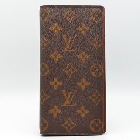 LOUIS VUITTON　ルイヴィトン　M66540　ポルトフォイユ・ブラザ　モノグラム・キャンバス　ブラウン　二つ折り長財布　メンズ財布　【中古】