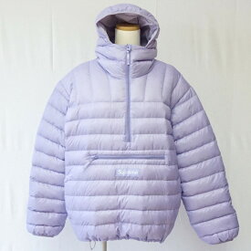 Supreme　シュプリーム　MICRO DOWN HALF ZIP HOODED PULOVER　マイクロダウン　ハーフジップ　プルオーバー　Mサイズ　ライラック　パープル系　メンズ　レディース　アウター　【中古】