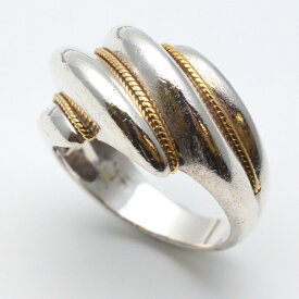 TIFFANY&Co.　ティファニー　ツイストロープリング　SV925　750YG　約10.5号サイズ　重量約6.0g　指輪　ジュエリー　アクセサリー　レディース　【中古】