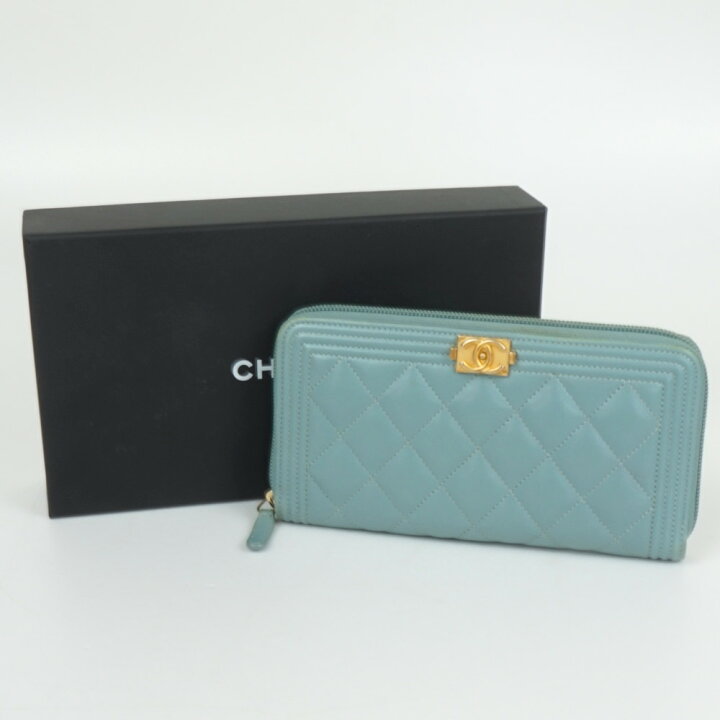 楽天市場】CHANEL シャネル ボーイシャネル ラウンドファスナー長財布 