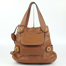 LOEWE　ロエベ　385.27.002　トートバッグ　ブラウン　ゴールド金具　レザーバッグ　肩掛けバッグ　チャーム付き　レディースバッグ　【中古】　