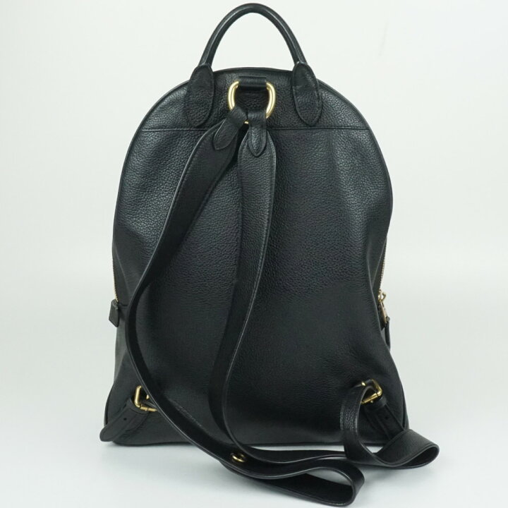 楽天市場】COACH コーチ 93836 レザーリュック ブラック 黒 ゴールド