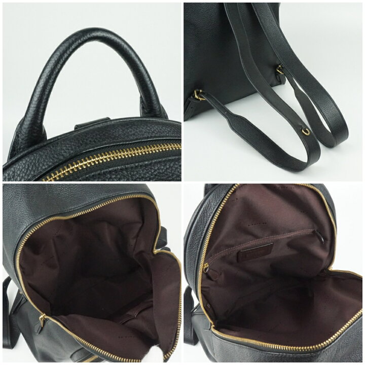 楽天市場】COACH コーチ 93836 レザーリュック ブラック 黒 ゴールド 