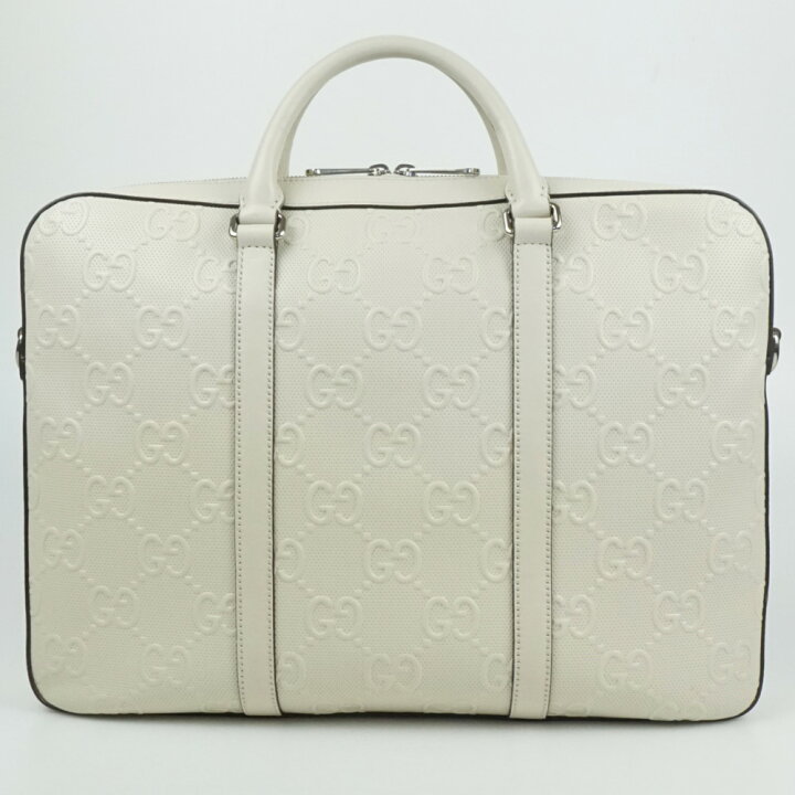 楽天市場】GUCCI グッチ 658573 ブリーフバッグ アイボリー系 ホワイト 