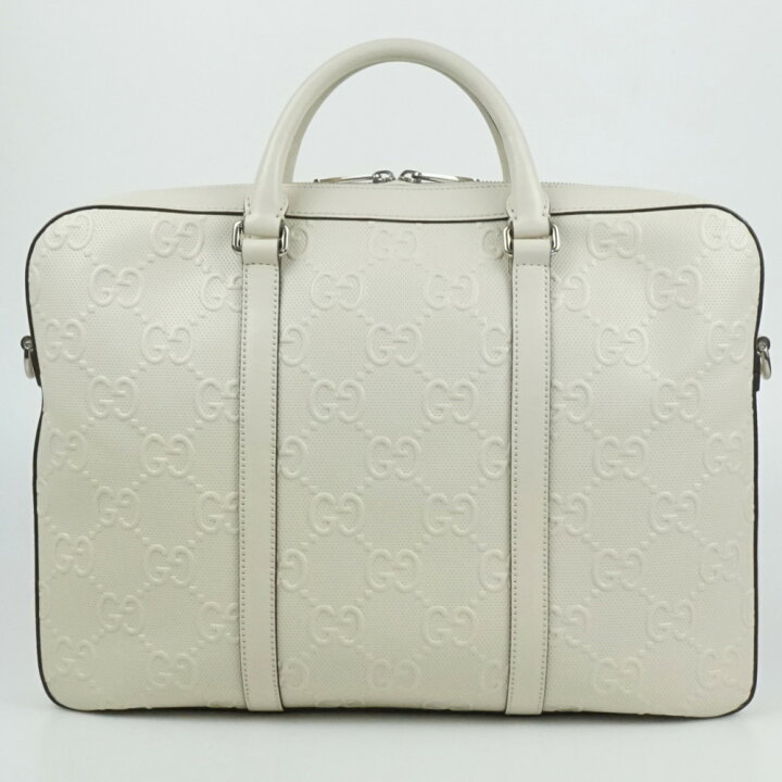 楽天市場】GUCCI グッチ 658573 ブリーフバッグ アイボリー系 ホワイト 