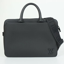 LOUIS VUITTON　ルイヴィトン　M23778　パイロット・ブリーフケース　カーフレザー　ノワール　ブラック　黒　ビジネスバッグ　ブリーフケース　メンズ　【中古】