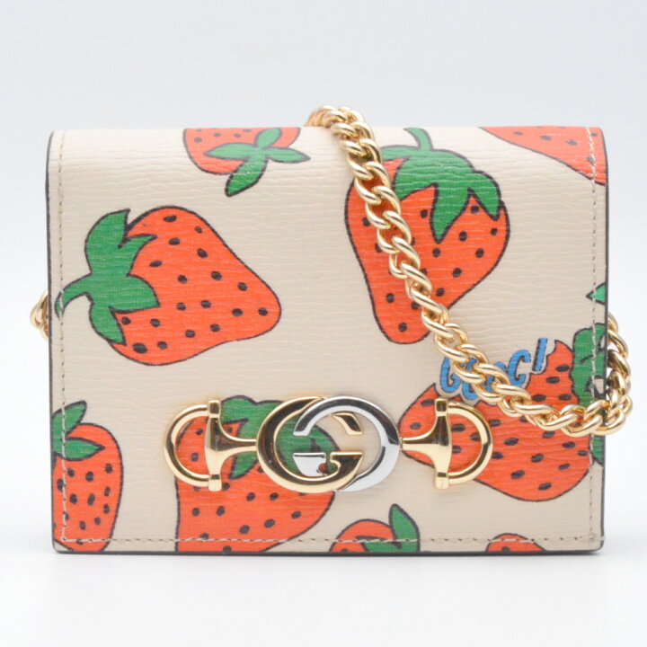 楽天市場】GUCCI グッチ 570660 ズゥミ ストロベリープリントチェーン 