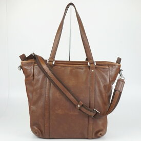 aniary　アニアリ　レザートートバッグ　ブラウン　茶　レザー　2WAYバッグ　肩掛け　斜め掛け　メンズ　レディース　【中古】