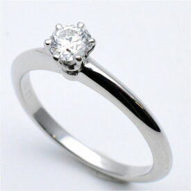 TIFFANY&Co.　ティファニー　ソリティアリング　Pt950　プラチナ　ダイヤモンド0.30ct　約11号弱　重量約3.7g　指輪　ジュエリー　アクセサリー　レディース　【中古】