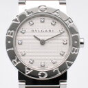BVLGARI　ブルガリ　BBL26S　ブルガリブルガリ 　ホワイト　クォーツ　電池式　26mm　12Pダイヤ　2針　レディース時計　腕時計　【中古】