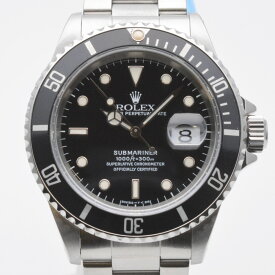 ROLEX　ロレックス　16610　サブマリーナデイト　T番(1996年頃)　ブラック　黒　自動巻き　オートマチック　40mm　メンズ時計　腕時計　【中古】