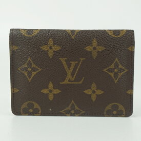 　LOUIS VUITTON　ルイヴィトン　M60533　ポルト2カルトヴェルティカル　モノグラム・キャンバス　ブラウン　名刺入れ　カード入れ　ブランド小物　メンズ　レディース　【中古】
