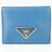 楽天市場】プラダ prada 二つ折り財布 blueの通販