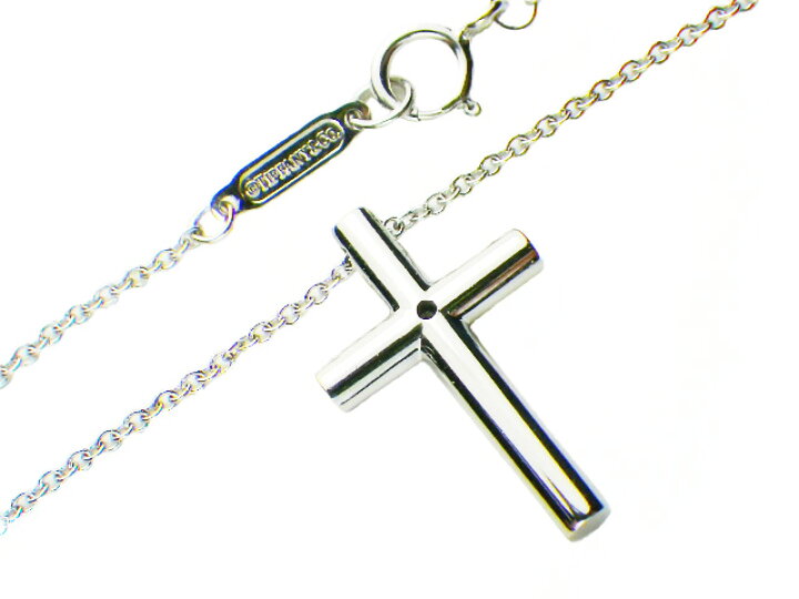 楽天市場】TIFFANY ティファニー クロスネックレス 1Pダイヤモンド 