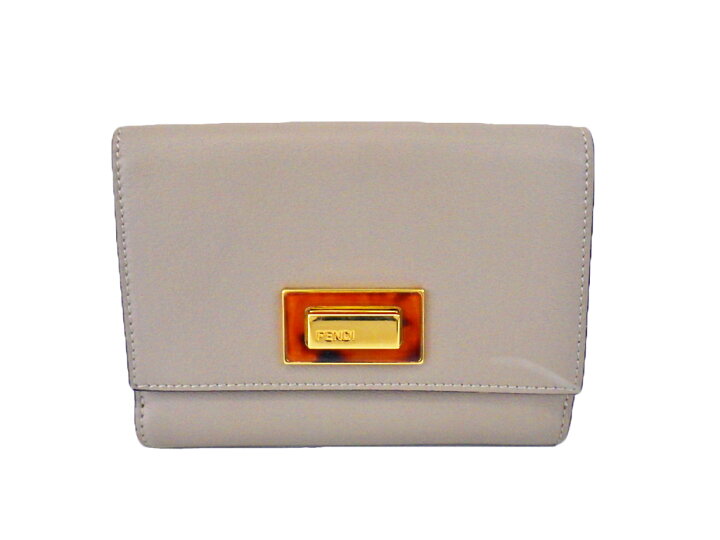 楽天市場】FENDI フェンディ ピーカブー 二つ折り財布 8M0359 グレー 