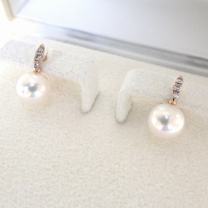 楽天市場】MIKIMOTO ミキモト アコヤ真珠 約7.0mm ダイアモンド ピアス  