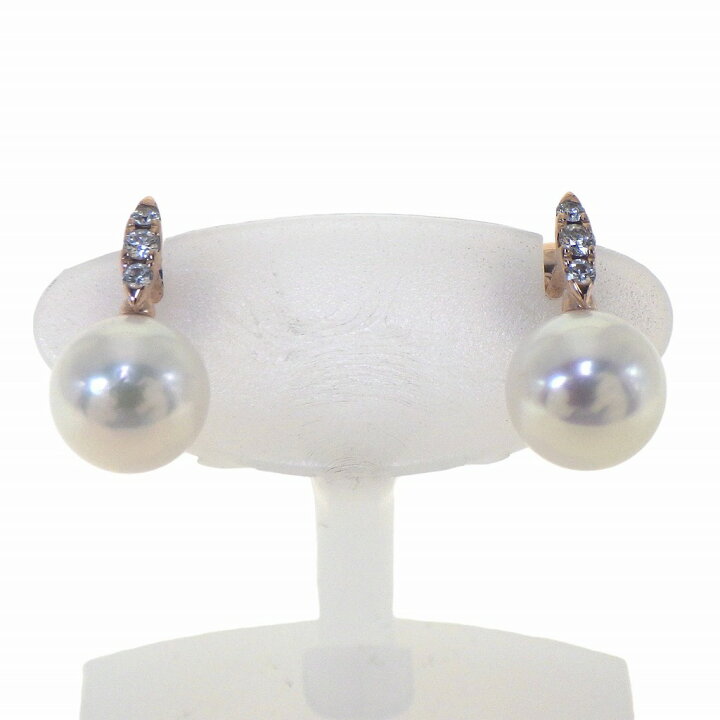 楽天市場】MIKIMOTO ミキモト アコヤ真珠 約7.0mm ダイアモンド ピアス  