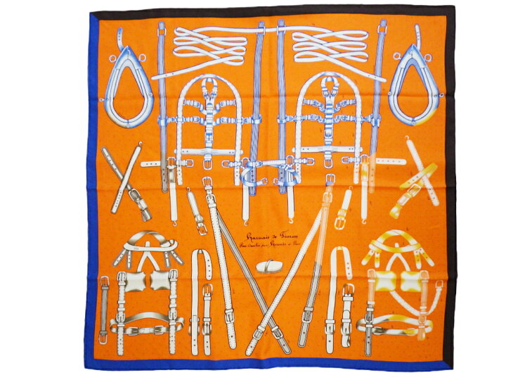 楽天市場】【新品同様】HERMES エルメス カレ90 大判スカーフ 