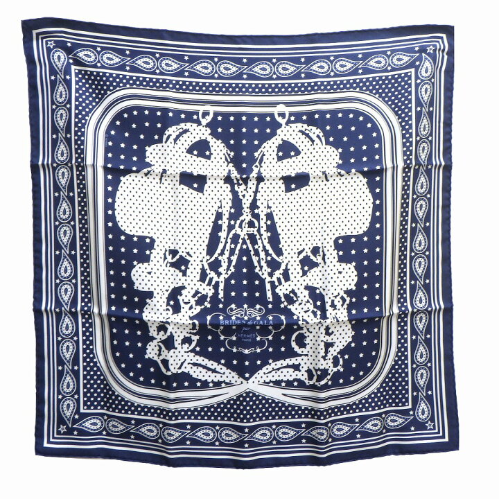 楽天市場】【美品】HERMES エルメス カレ55 スカーフ 『BRIDES de GALA 