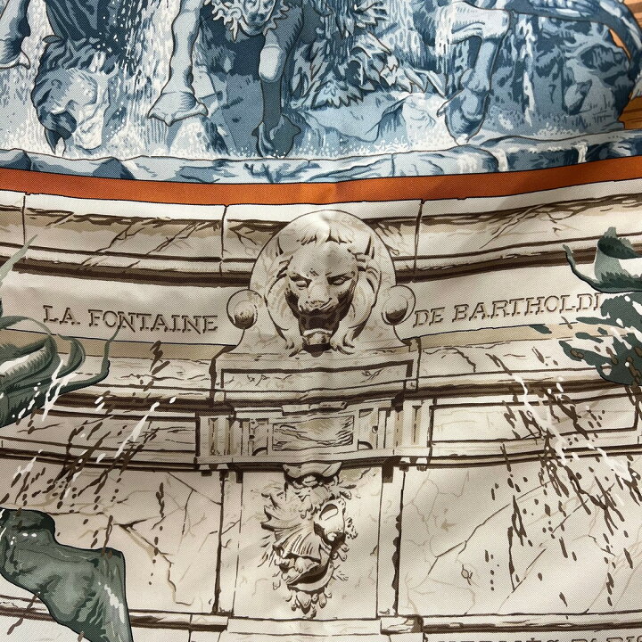 楽天市場】HERMES エルメス カレ90 『LA FONTAINE DE BARTHOLDI  