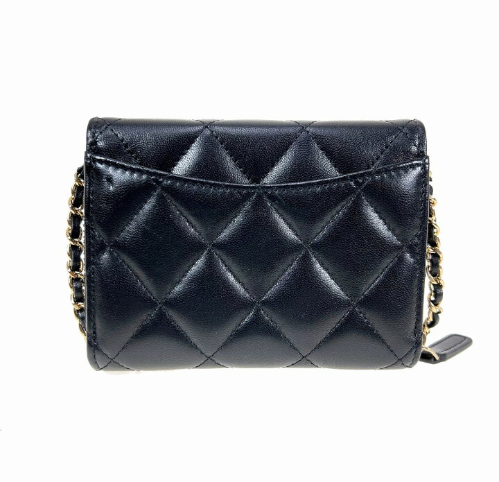 楽天市場】CHANEL シャネル マトラッセ ミニチェーン ウォレット  