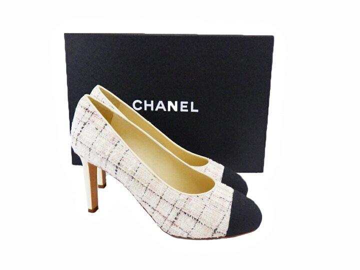 楽天市場】【未使用品】CHANEL シャネル ツイード ココマーク ヒール  