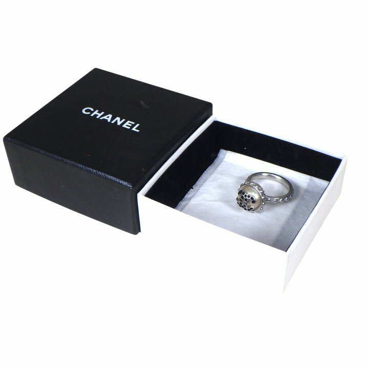 楽天市場】CHANEL シャネル ココマーク ブラックストーン パール付 