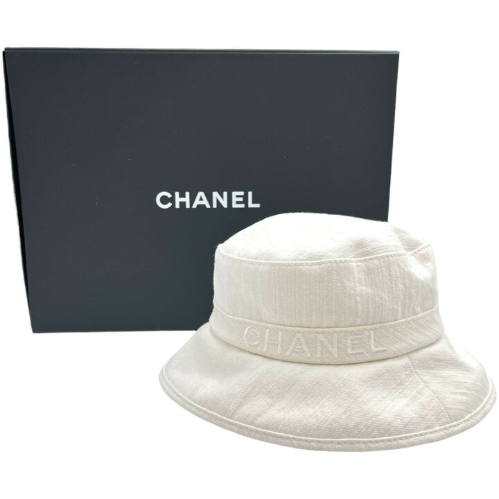 楽天市場】CHANEL シャネル バケットハット デニム ホワイト Mサイズ 